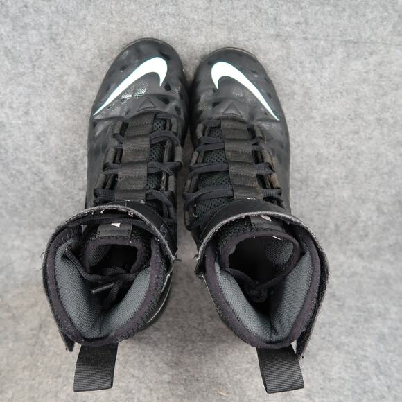 Nike Shoes Mens 8 Football Cleats Force Savage Shark 2 Black White Hook N Loop